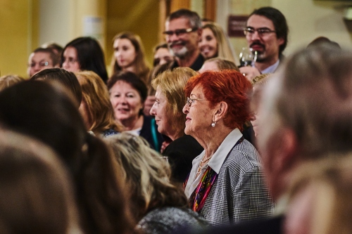 Setkání členů klubu DnV po inscenaci Člověk nikdy neví